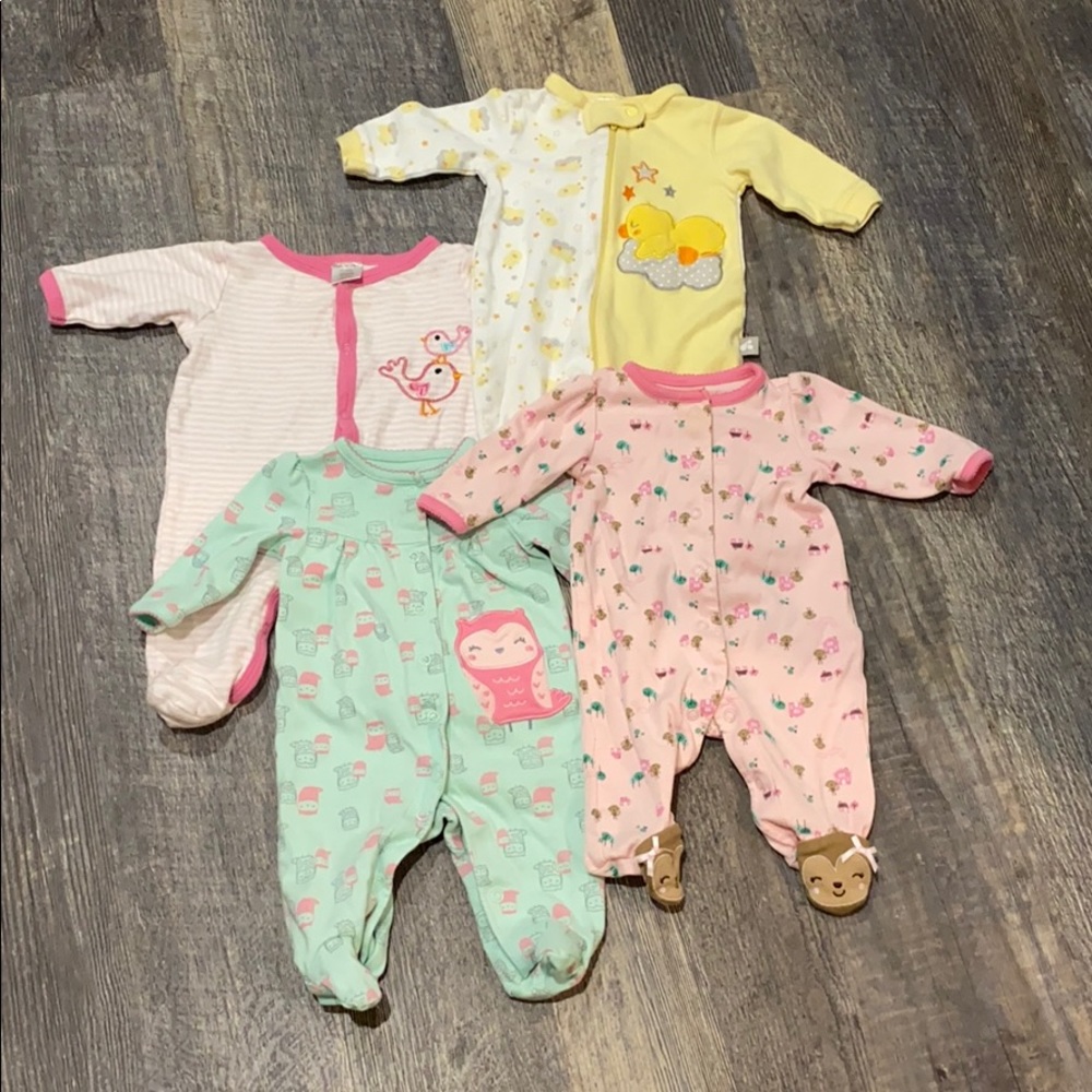Baby Girl Sleep and Play Bundle - 0-3 Months